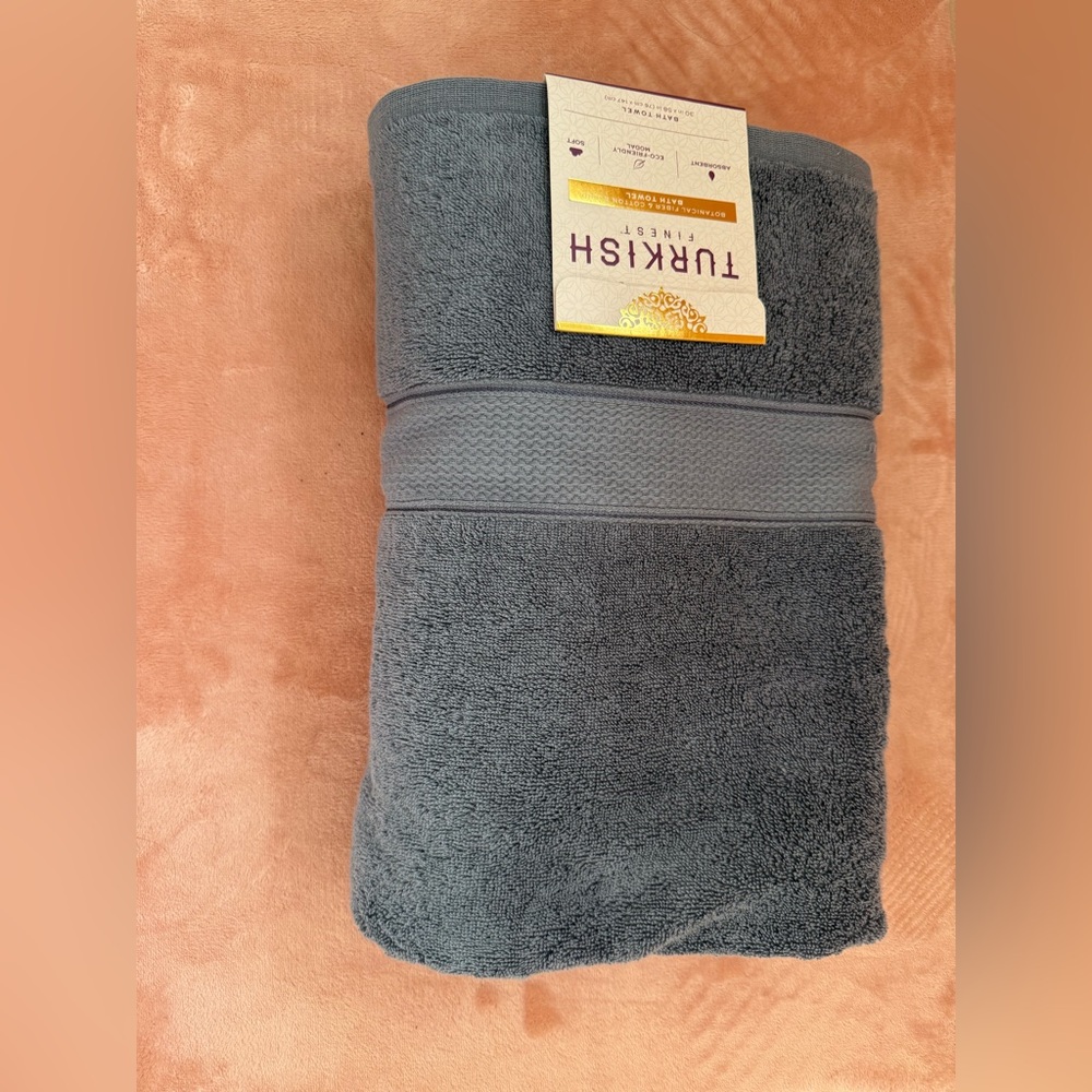 🦋The Turkish Towel Company Bath Towel Lake Blue Soft Absorbent BRAND NEW - Picture 4 of 4